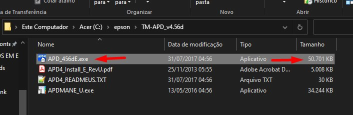 Pasta com os arquivos extraídos